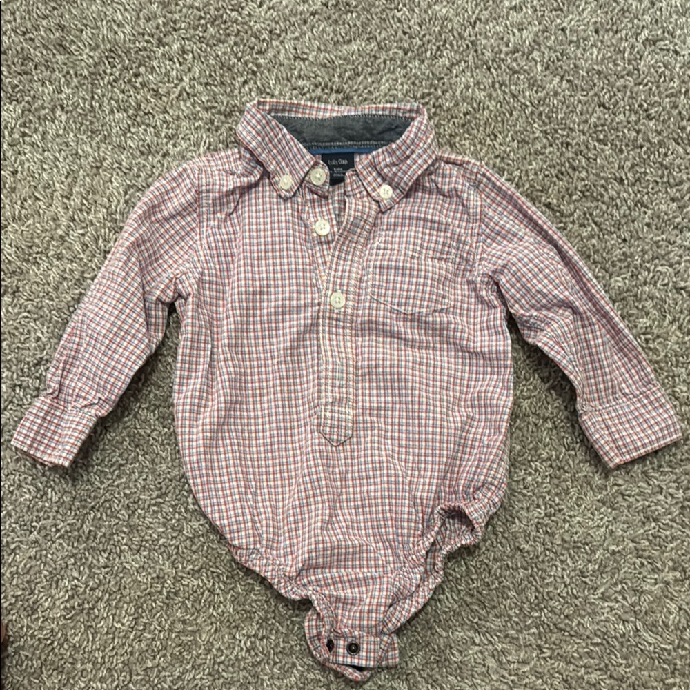 Gap button down onesie - Picture 1 of 4